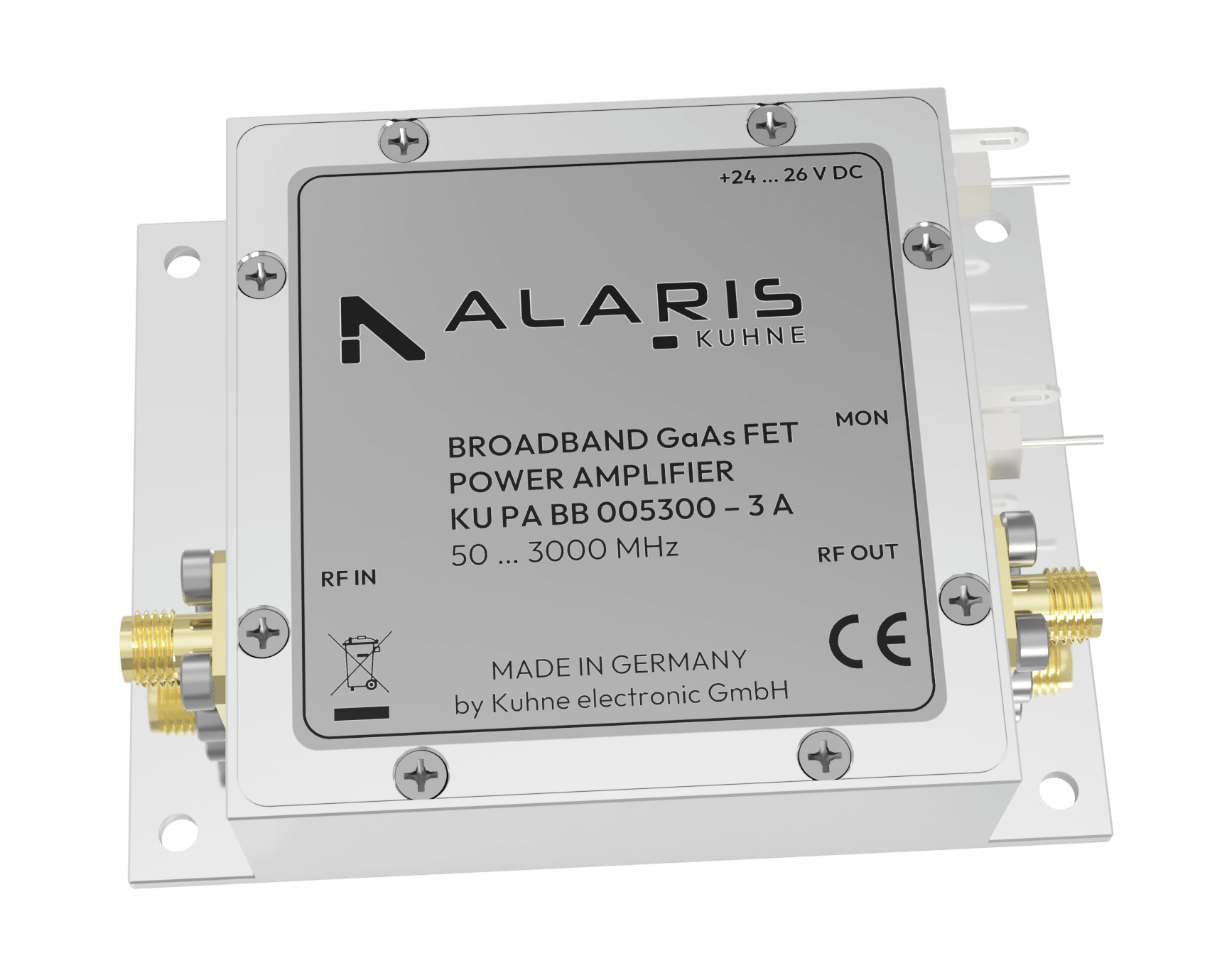 RF Broadband Power Amplifier, 50 ... 3000 MHz, 3 W (KU PA BB 005300 - 3 A)